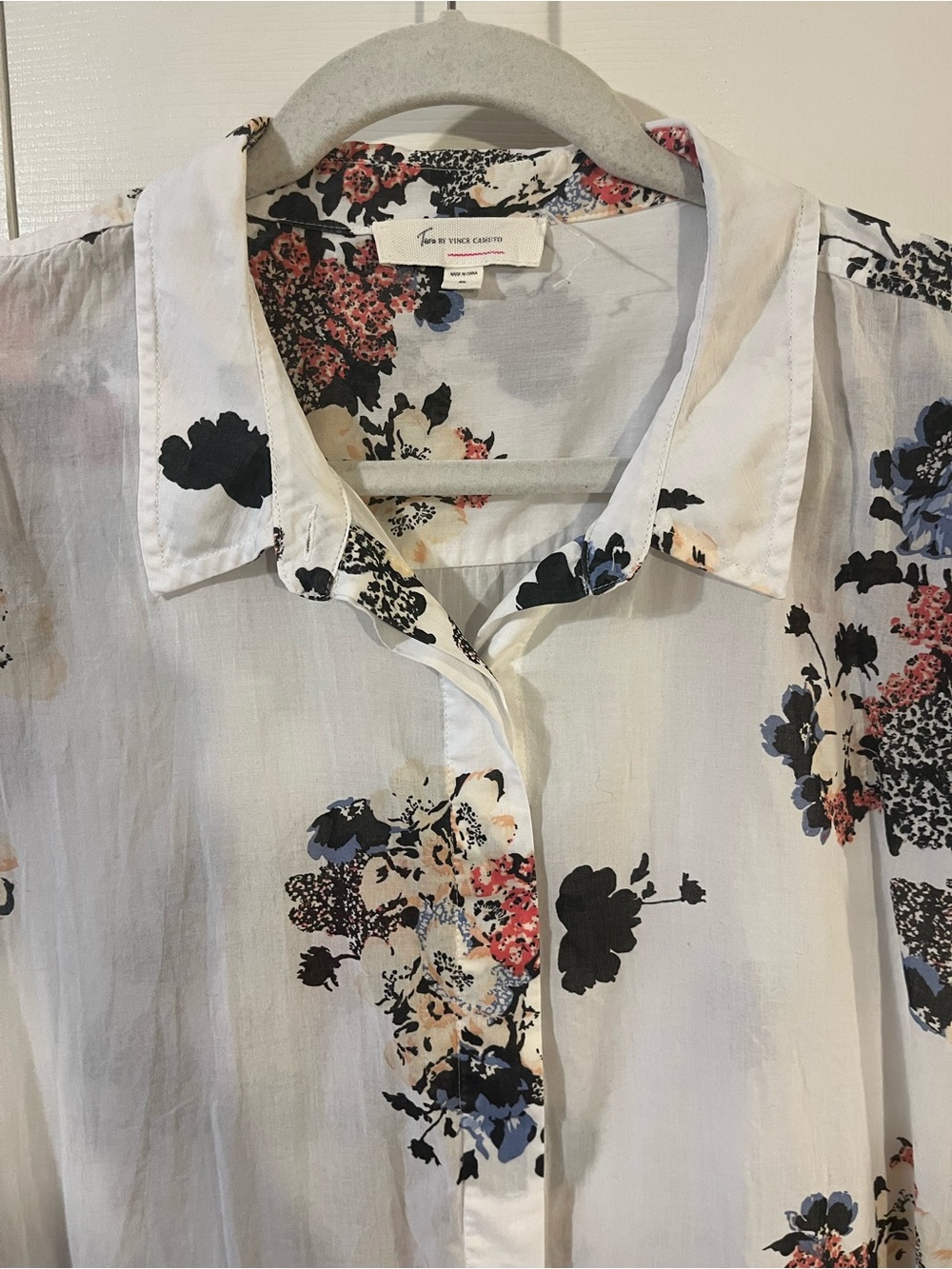 Two by Vince Camuto Women’s Bouquet Whimsy Tunic Semi Sheer Relaxed Fit Size XL - Picture 6 of 11